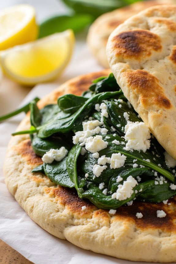 spinach feta pita delight