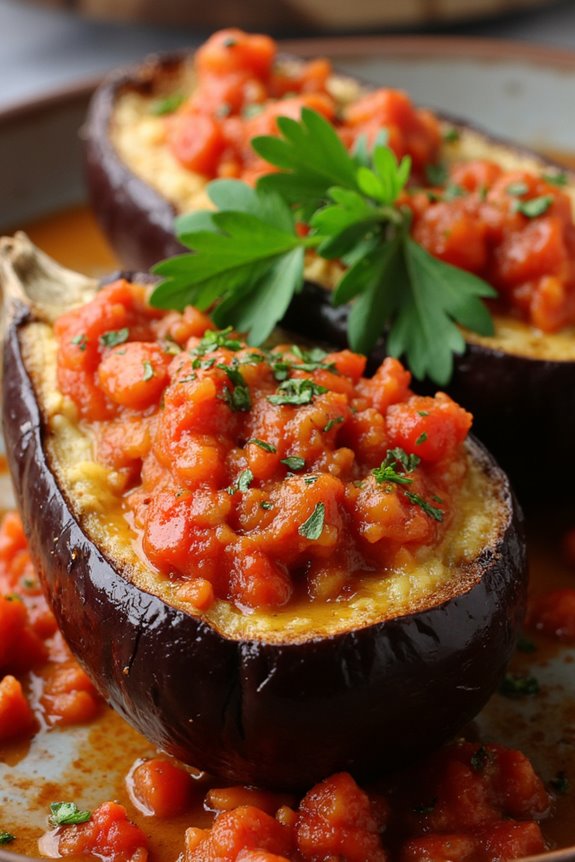 stuffed eggplants with spices
