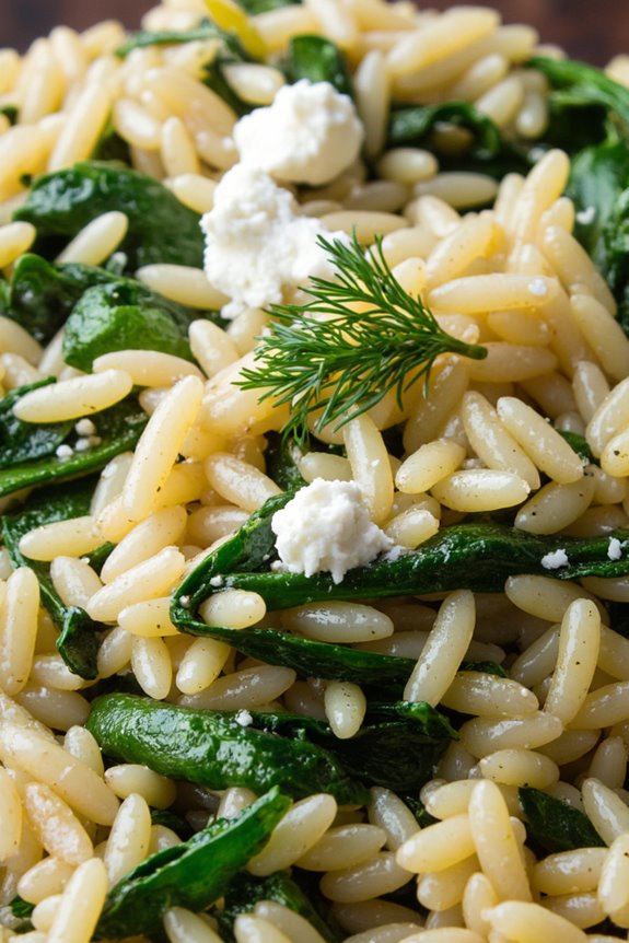 traditional greek spinach rice