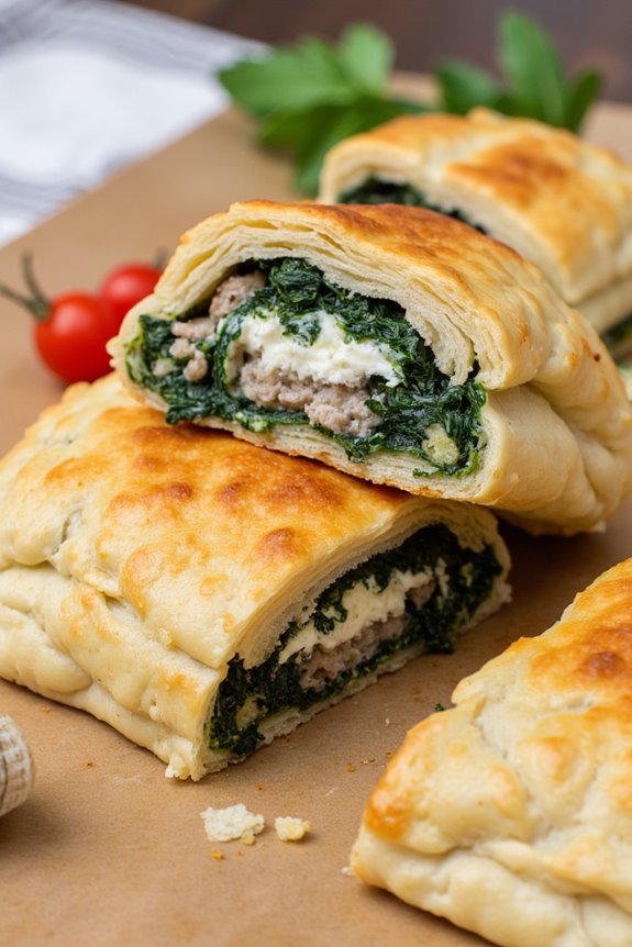turkey filled flaky pastry
