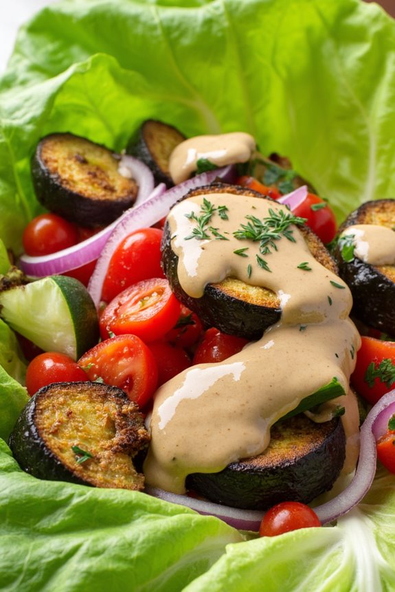 vegan gyro lettuce wraps