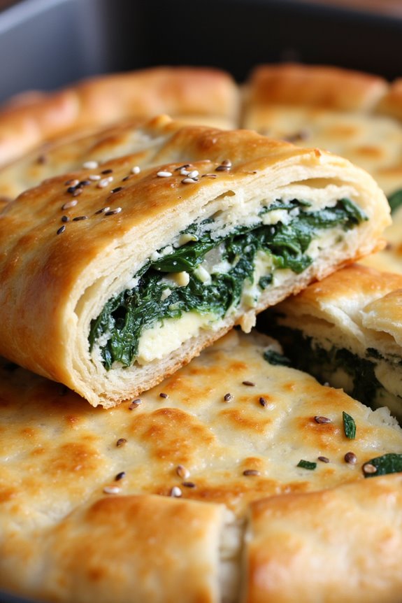 vegan spinach tofu pastry