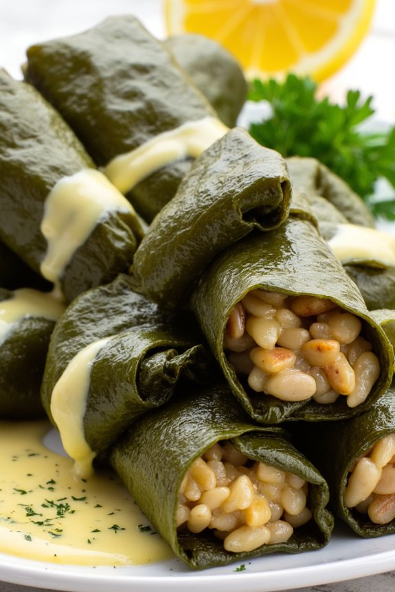 vegan stuffed grape leaves
