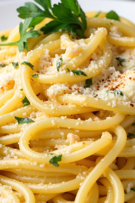 vibrant creamy mediterranean pasta