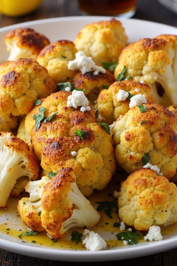vibrant greek roasted cauliflower