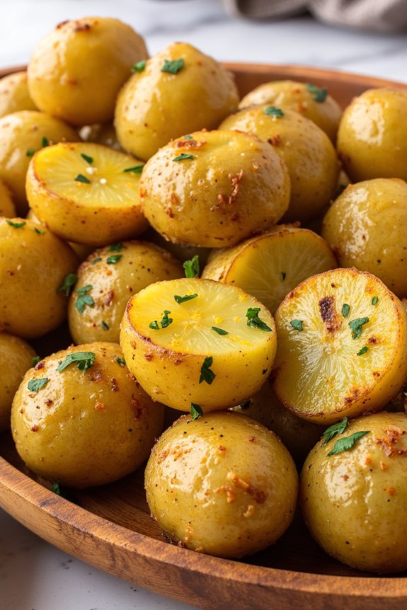 vibrant greek roasted potatoes