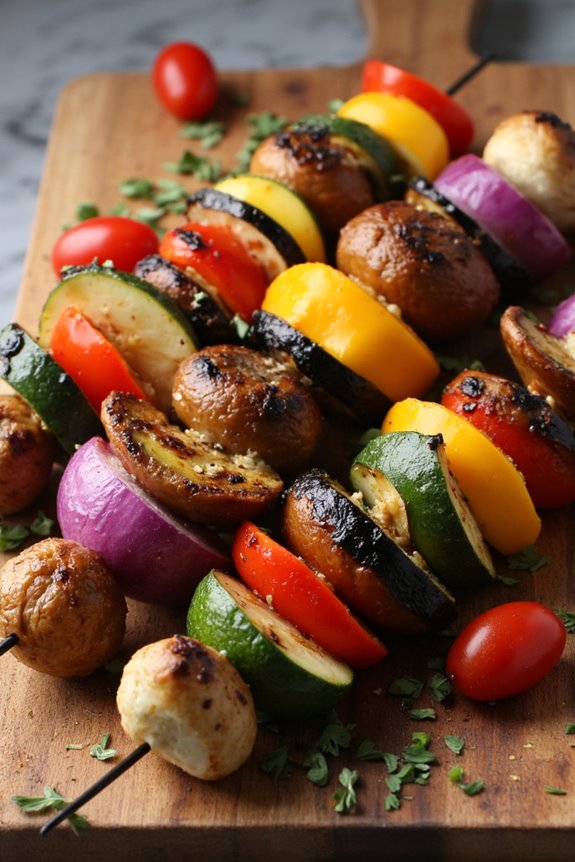 vibrant greek vegetable skewers