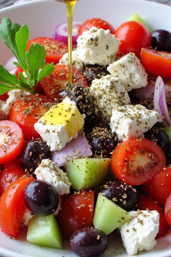 vibrant greek village salad