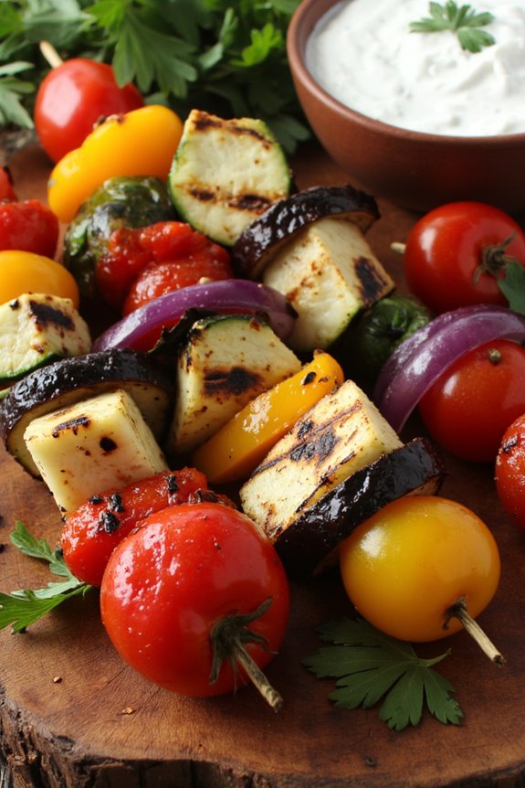 vibrant grilled vegetable skewers