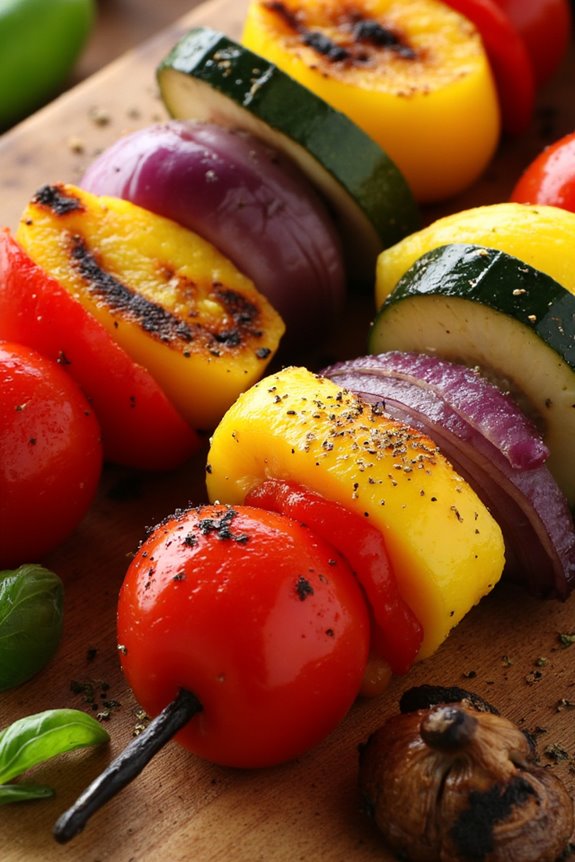 vibrant grilled vegetable skewers