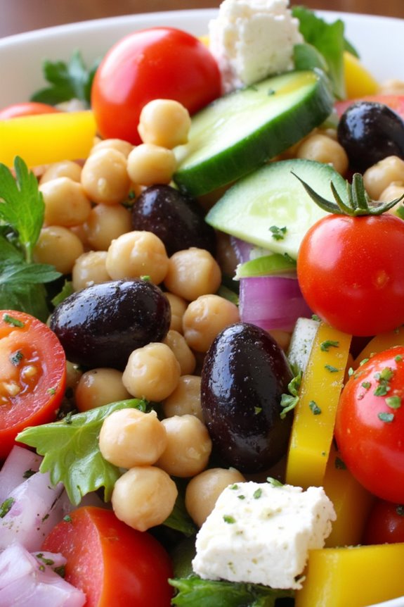 vibrant mediterranean chickpea salad