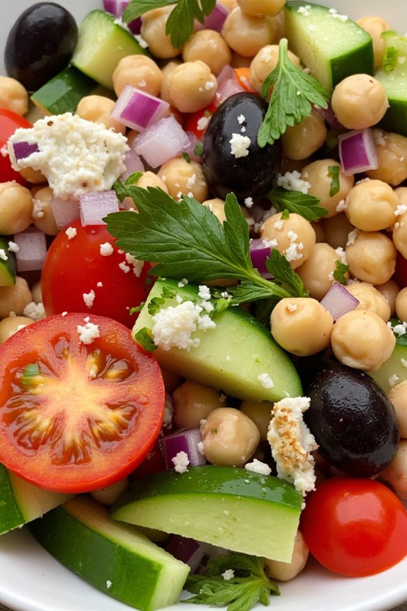 vibrant mediterranean chickpea salad