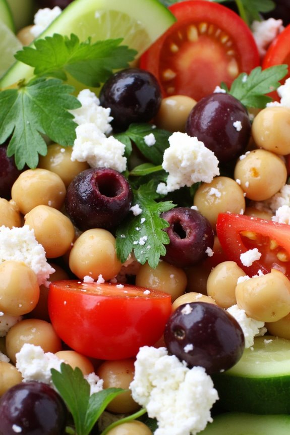vibrant mediterranean chickpea salad