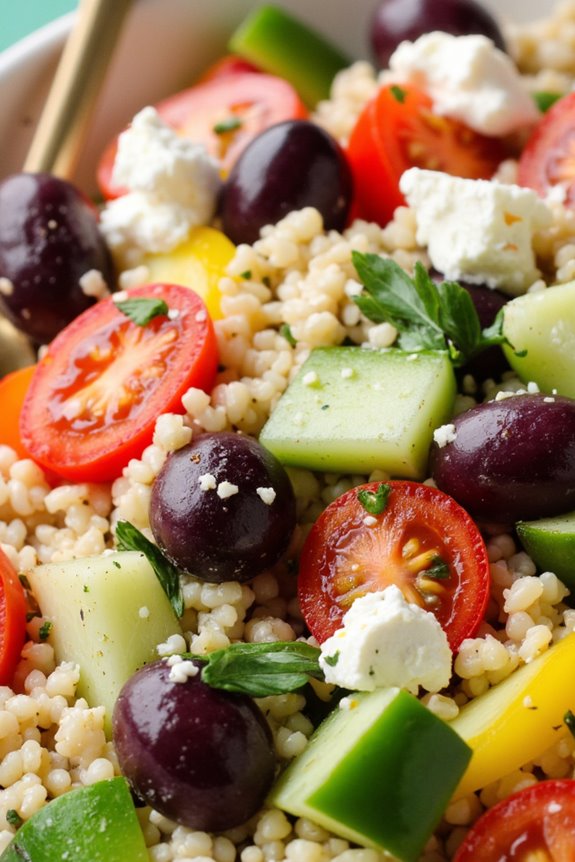 vibrant mediterranean couscous salad