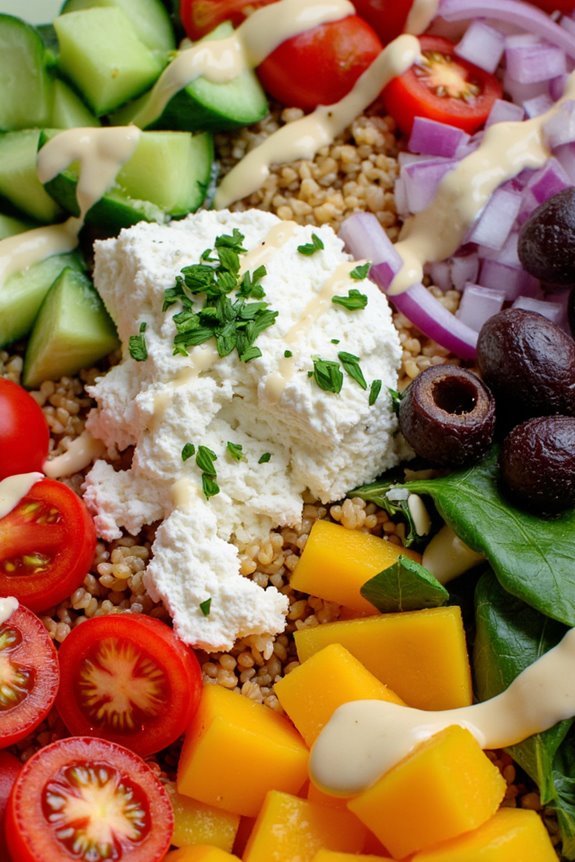 vibrant mediterranean grain bowl