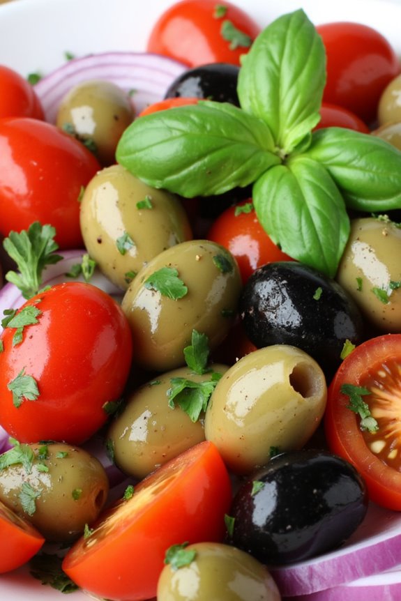 vibrant mediterranean olive salad