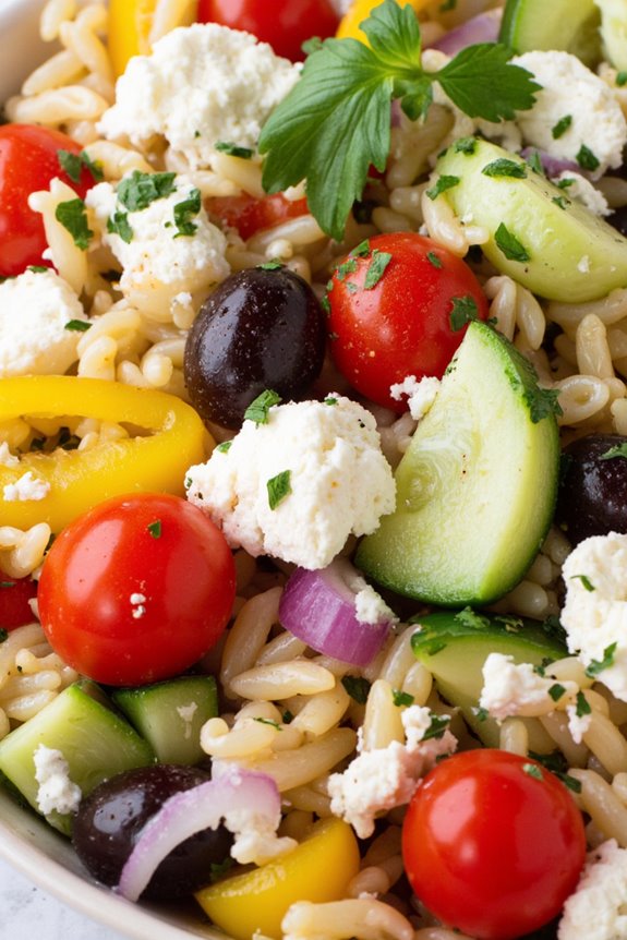 vibrant mediterranean orzo salad