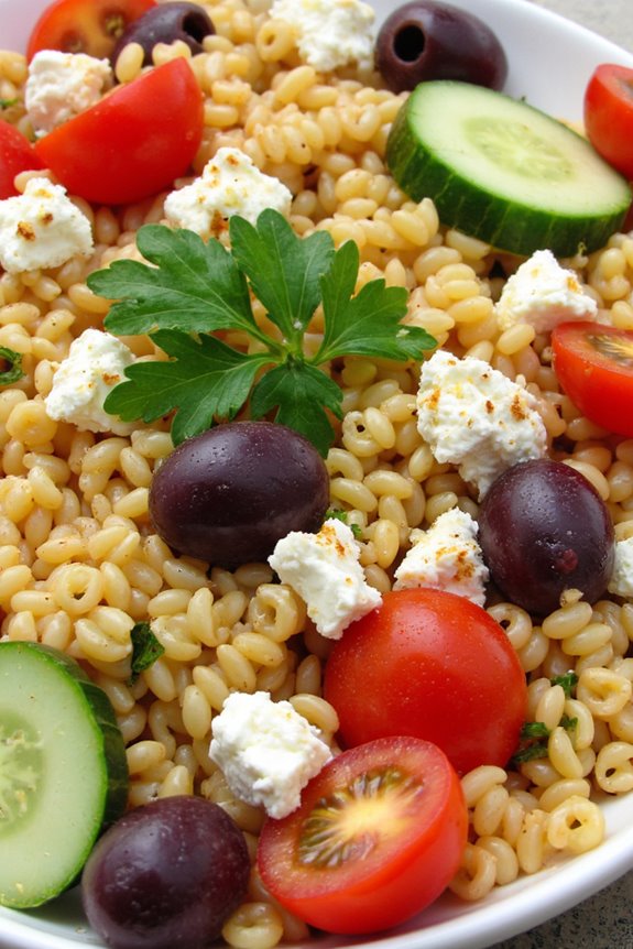 vibrant mediterranean orzo salad