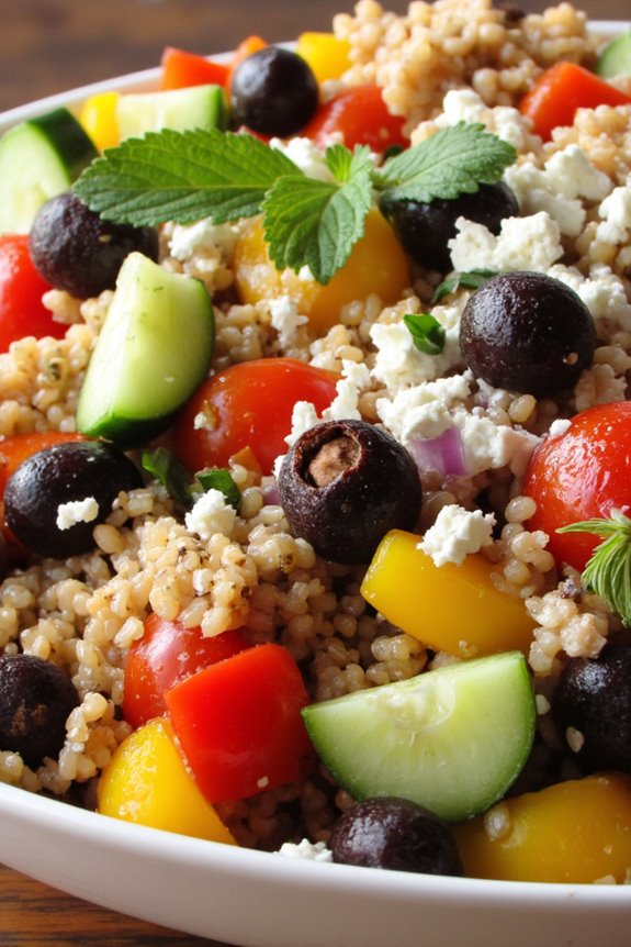 vibrant mediterranean quinoa salad