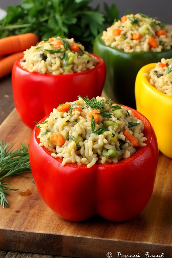 vibrant mediterranean stuffed peppers