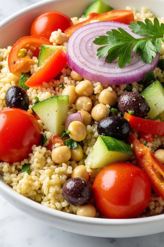 vibrant nutritious mediterranean bowl