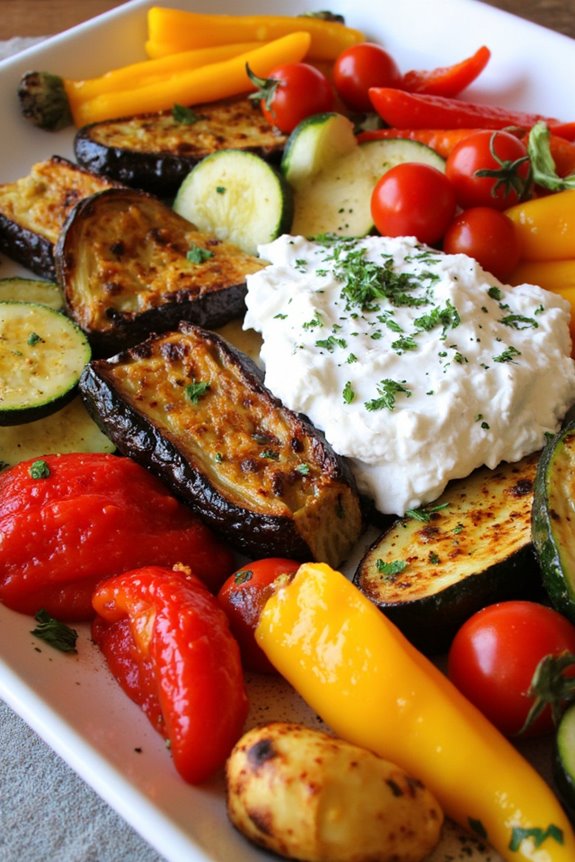 vibrant roasted vegetable platter