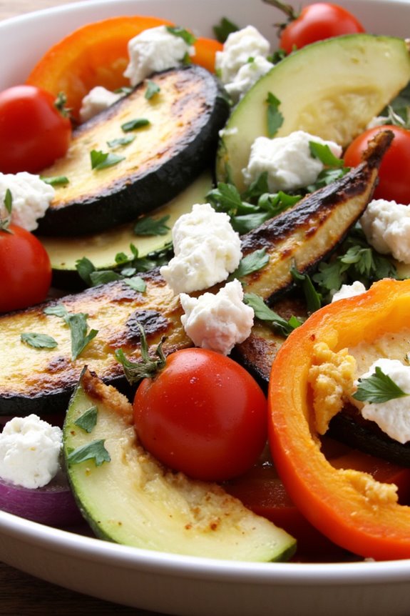 vibrant roasted vegetable salad