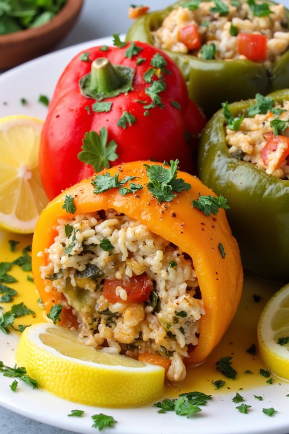 vibrant stuffed bell peppers