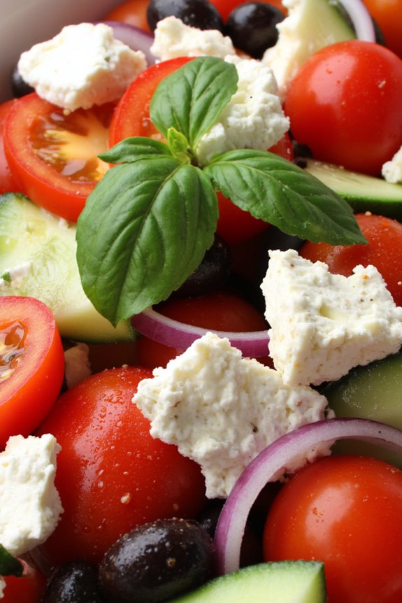 vibrant summer greek salad