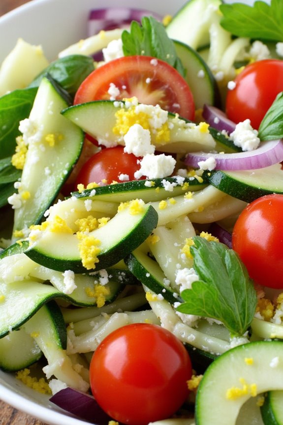 vibrant zucchini herb salad