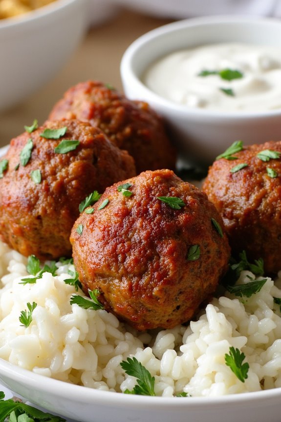 zesty mediterranean beef meatballs