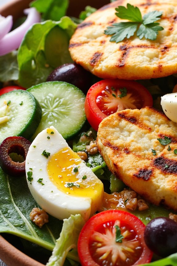 zesty mediterranean grilled salad