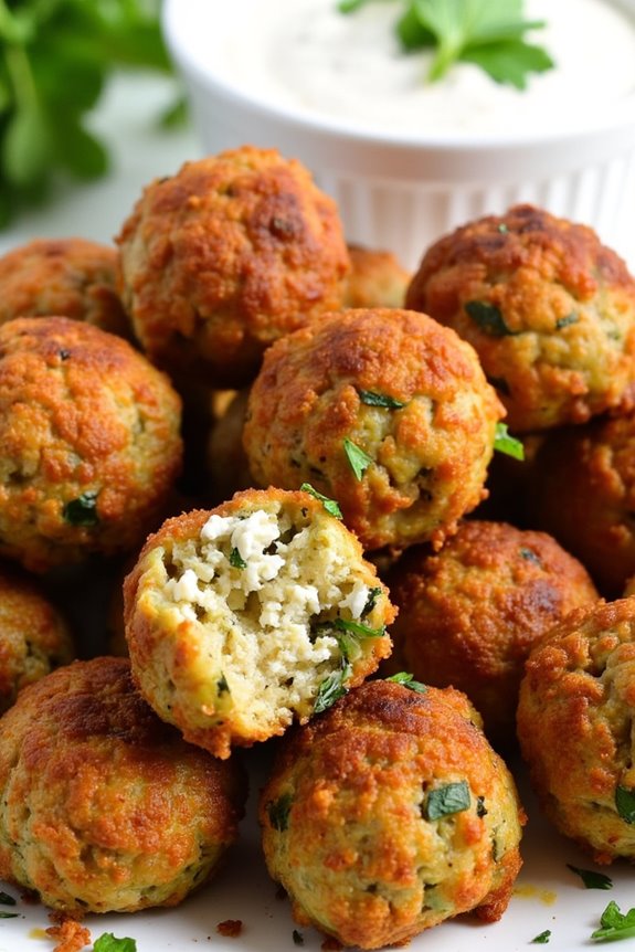 zucchini feta meatballs recipe